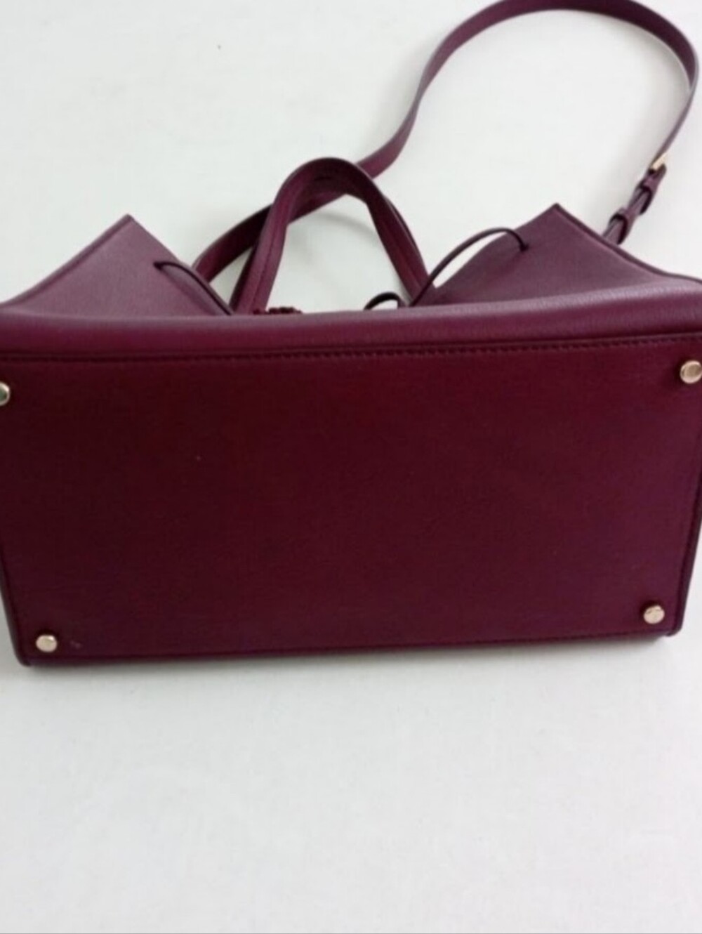 Kate Spade mulberry color pebbled leather tote purse with tassel details - Picture 7 of 11